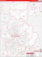 Durham, Nc Carrier Route Wall Map