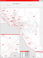 El Paso County, TX Zip Code Wall Map Basic Style by MarketMAPS - MapSales