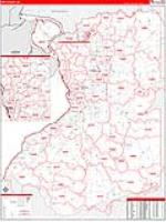 Erie, Ny Carrier Route Wall Map