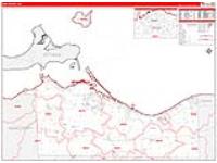 Erie, Oh Carrier Route Wall Map