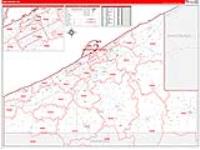 Erie, Pa Carrier Route Wall Map