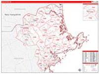 Essex, Ma Carrier Route Wall Map