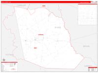 Evans County, GA Zip Code Wall Map Basic Style by MarketMAPS - MapSales