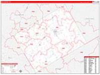 Falls, Tx Carrier Route Wall Map