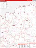 Fannin, Tx Carrier Route Wall Map
