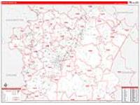 Fayette, Pa Carrier Route Wall Map