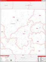 Fisher, Tx Carrier Route Wall Map