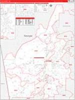 Floyd, Ga Carrier Route Wall Map