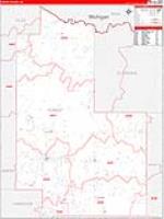 Forest, Wi Carrier Route Wall Map
