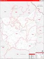Franklin, Ga Carrier Route Wall Map