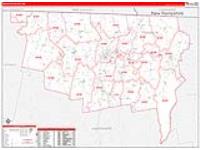 Franklin, Ma Carrier Route Wall Map