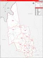 Franklin, Me Carrier Route Wall Map
