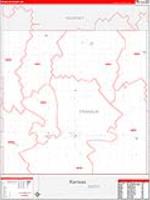 Franklin, Ne Carrier Route Wall Map