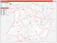 Franklin, Va Carrier Route Wall Map