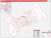 Fresno, Ca Carrier Route Wall Map