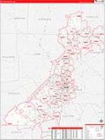 Fulton, Ga Carrier Route Wall Map