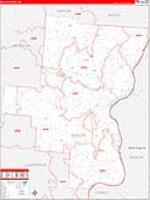 Gallia, Oh Carrier Route Wall Map
