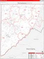 Garrett, Md Carrier Route Wall Map