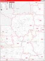 Geauga, Oh Carrier Route Wall Map