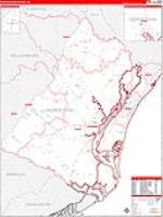 Georgetown, Sc Carrier Route Wall Map