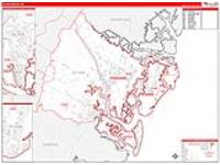 Glynn, Ga Carrier Route Wall Map
