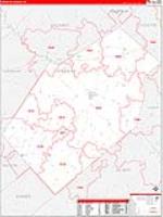 Gonzales, Tx Carrier Route Wall Map