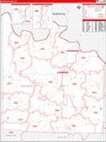 Grayson, Tx Carrier Route Wall Map