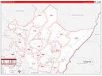 Greenbrier, Wv Carrier Route Wall Map