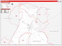 Greensville, Va Carrier Route Wall Map