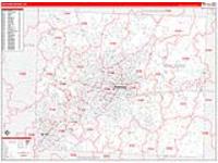 Guilford, Nc Carrier Route Wall Map