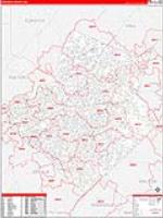 Gwinnett, Ga Carrier Route Wall Map