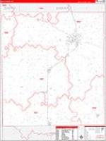 Hale, Tx Carrier Route Wall Map
