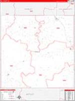 Hall, Tx Carrier Route Wall Map