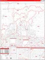 Hamilton, In Carrier Route Wall Map