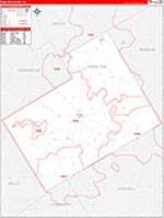 Hamilton, Tx Carrier Route Wall Map