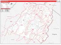 Hampshire, Wv Carrier Route Wall Map