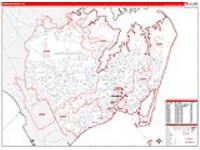 Hampton, Va Carrier Route Wall Map