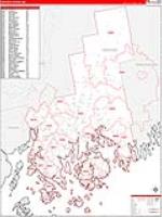 Hancock, Me Carrier Route Wall Map