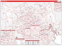 Harris, Tx Carrier Route Wall Map