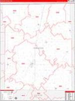 Harrison, Mo Carrier Route Wall Map