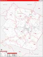 Harrison, Wv Carrier Route Wall Map