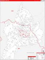 Harrisonburg, Va Carrier Route Wall Map