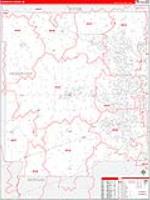 Hendricks, In Carrier Route Wall Map