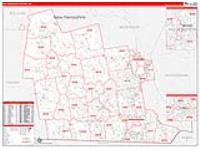 Hillsborough, Nh Carrier Route Wall Map