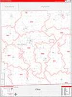 Hillsdale, Mi Carrier Route Wall Map