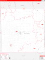 Hockley County, TX Zip Code Wall Map Basic Style by MarketMAPS - MapSales