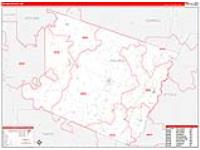Holmes, Ms Carrier Route Wall Map