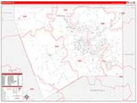 Hood, Tx Carrier Route Wall Map
