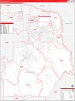 Houston, Ga Carrier Route Wall Map