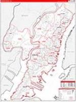 Hudson, Nj Carrier Route Wall Map